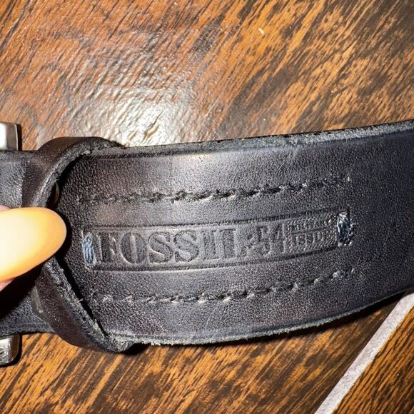 Fossil Leather Belt Military Issue | Full-Grain Cowhide Size 36 - Picture 4 of 6
